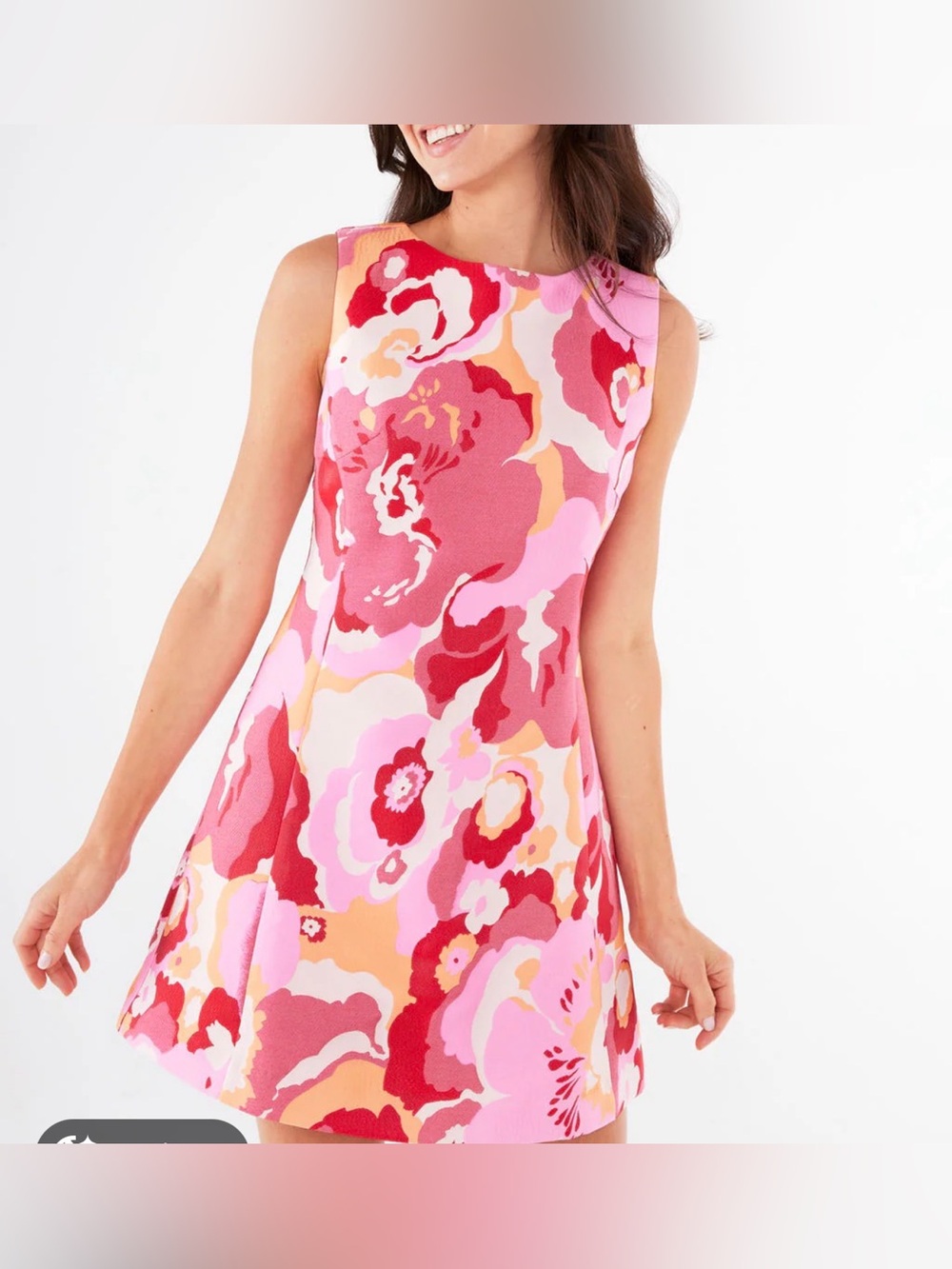 Abbey glass Avery Dress Pink Retro Jacquard Sz XL